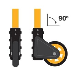 Opvouwbare steekwagen 80kg Licht Rubberwielen