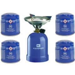 Réchaud à gaz 2200W 3 bras crantés Coque métal KEMPER