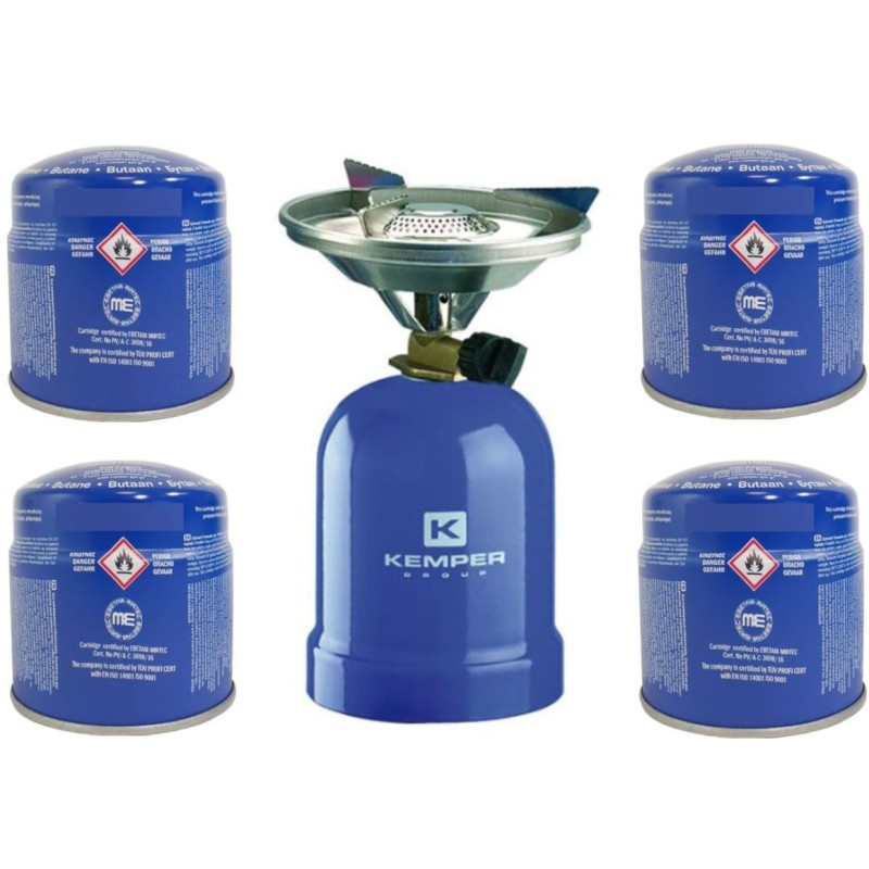 Fornello a gas 2200W 3 bracci dentati Scocca in metallo KEMPER