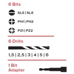 Parafusadeira e Furadeira 12V 1.5Ah LED Lítio-íon Peso 1.1kg