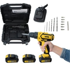 4V 3 Batteries Li-ion 2.0Ah Chargeur Rapide LED