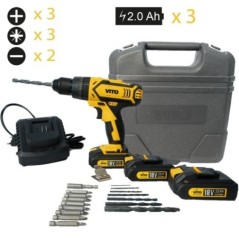 Kabelloser Bohrschrauber 18V 3 Funktionen 3 Batterien