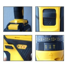 Trapano Avvitatore a Batteria 18V 3 funzioni 3 batterie