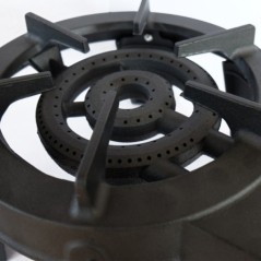 Rechaud à gaz en fonte 9.8 KW 3 robinets double connexion gaz propan