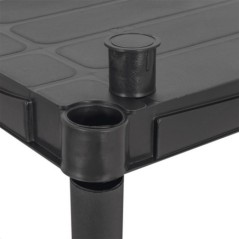 Regal 5 Ablagen Polypropylen Schwarz 150kg einfache Montage