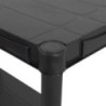Étagère en plastique 4 tablettes 120kg polypropylène noir