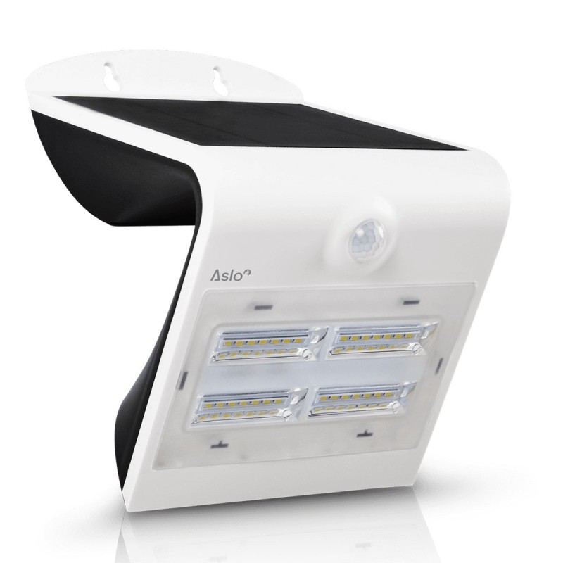 Projecteur Led Solaire Blanc 3.2W 400 Lm Détecteur de Mouvements IP6