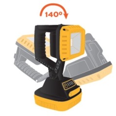 LED-Taschenlampe 10W Reichweite 44m Magnetfuß 1000Lm USB