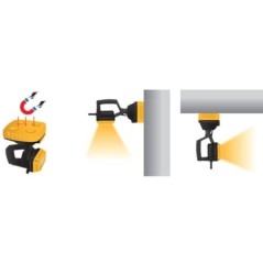 Linterna LED 10W Alcance 44m Base magnética 1000Lm USB