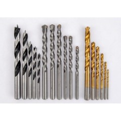 Maletín de herramientas 50 piezas Brocas HSS Piedra Madera Caja