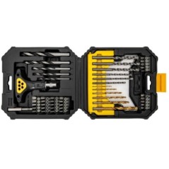 50 Piece Tool Kit Drill Bits HSS Stone Wood Case