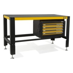 Banco de trabajo profesional 4 cajones patas ajustables