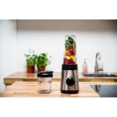 Mixer Blender Smoothie 300W 2 Geschwindigkeiten + Turbo 4 Edelstahlklingen