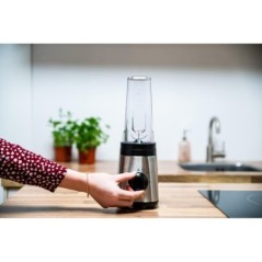 Liquidificador Blender Smoothie 300W 2 Velocidades + Turbo 4 Lâminas Inox