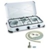 Réchaud gaz portable 3 feux 3450W Blanc laqué