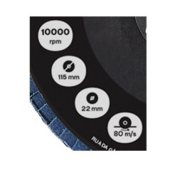 Disco de láminas de zirconio Diámetro 115 mm Alojamiento 22 mm