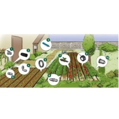 Kit d'Irrigation Goutte à Goutte 100m Diamètre 16mm Vanne 3/4 Régula