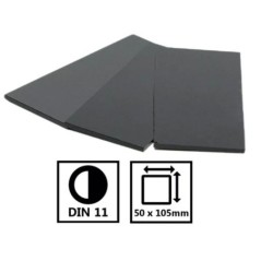 Set van 3 Zwarte Glazen 50 x 105 mm Tint DIN 11 CE-gecertificeerd