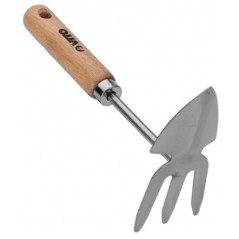 Serfouette 3 dents panne pointue Manche bois Inox forgé main VITO