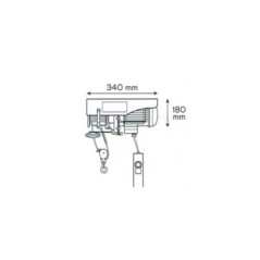 Palan Profesional 500W Carga 200 kg Altura Levante 6/12 m