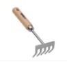Râteau de jardin 5 dents Manche bois robuste Inox haute qualité VITO