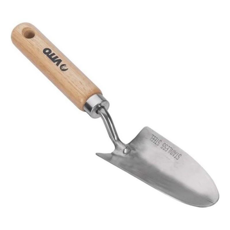 Transplantoir de jardin Manche en bois Hêtre Acier inoxydable Forgé