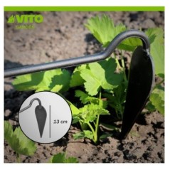 Zappa da giardino Manico in legno Acciaio inox Ferro forgiato a mano VITO