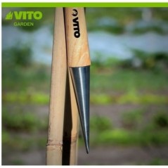 Bollenplanter met T-handvat roestvrijstalen lichaam houten greep