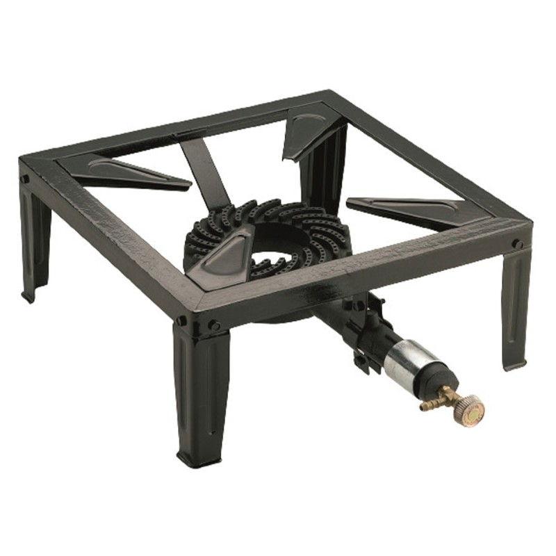 Réchaud gaz fonte 7.5KW 4 pieds réglage flamme KEMPER