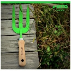 3-Tooth Rake Steel S235 JR Beech Wood Handle Dimensions