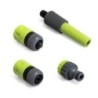 4-Piece Watering Kit Spray Nozzle + 3 Adjustable 1/2" Connectors