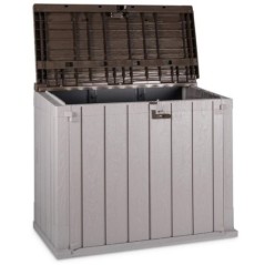 Coffre de jardin extérieur 842L Gris Taupe Polypropylène