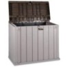 Cofre de jardín exterior 842L Gris Taupe Polipropileno