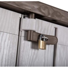 Cofre de jardín exterior 842L Gris Taupe Polipropileno