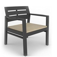 Tuinset 4-delig antraciet UV-bestendige hars