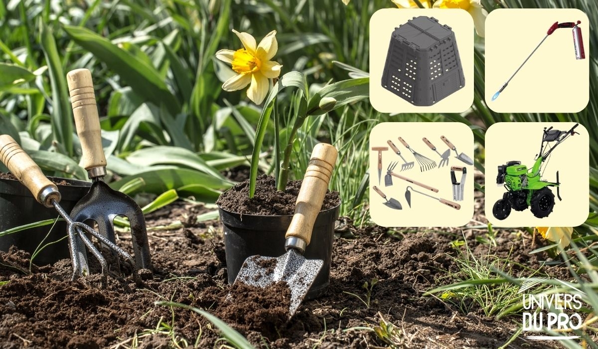 Kit 6 outils de jardin en bois de hêtre VITO - Univers du Pro